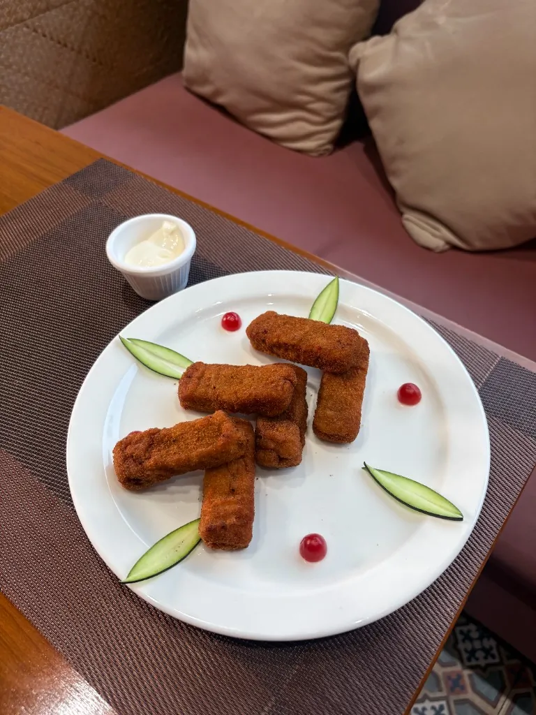Crispy Fingers — Breaded sticks with a creamy dip